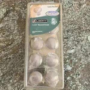 Satin nickel knobs, new in box. NWOT